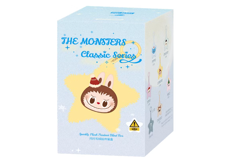 Pop Mart Labubu The Monsters Classic Series Sparkly Plush Pendant Single Blind Box