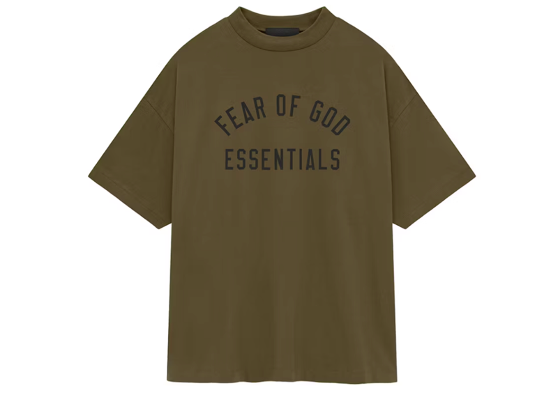 Fear of God Essentials Jersey Crewneck Tee Olive
