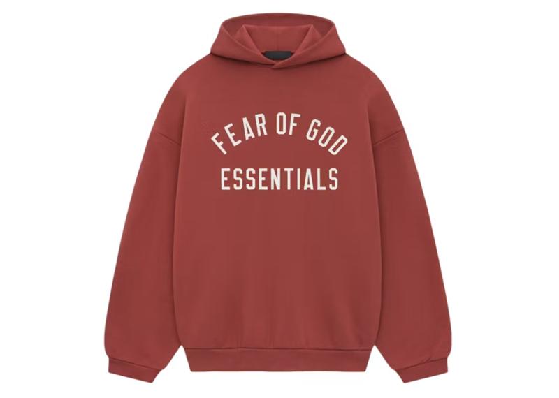 Fear of God Essentials Fleece Hoodie Crimson