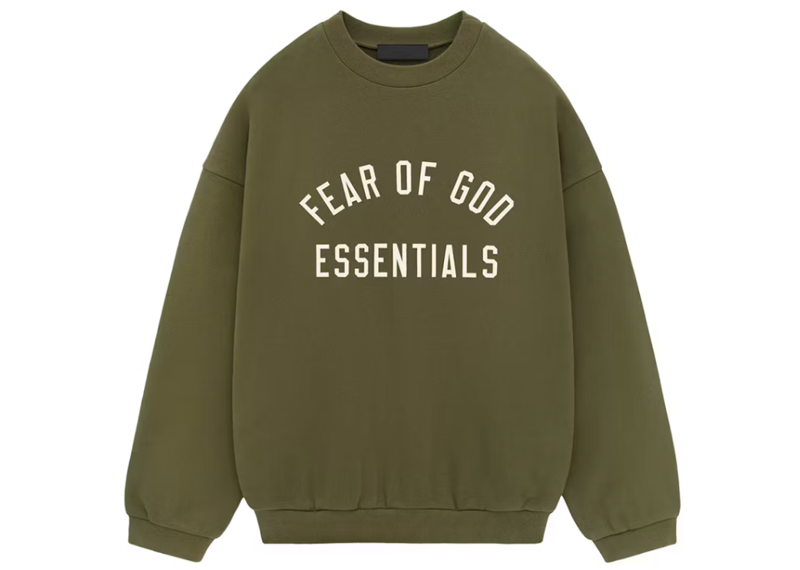 Fear of God Essentials Fleece Crewneck Military