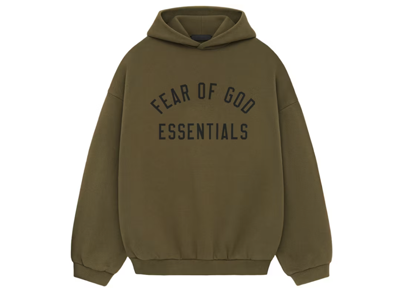 Fear of God Essentials Fleece Hoodie Olive
