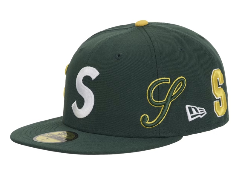 Supreme Multi S Logo New Era 59Fifty Fitted Hat Green