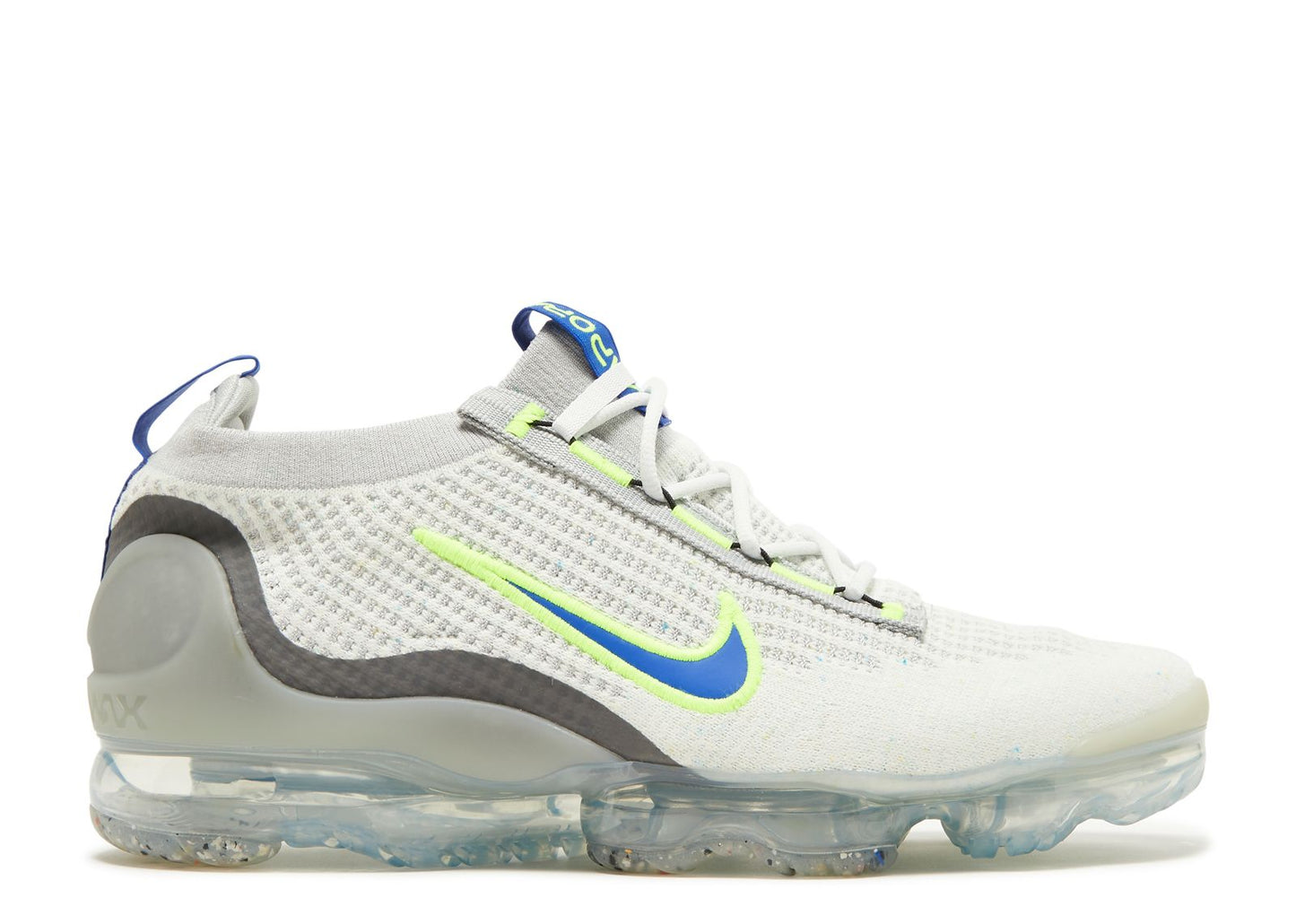 Air Vapormax 2021 Flyknit White Volt Hyper Royal