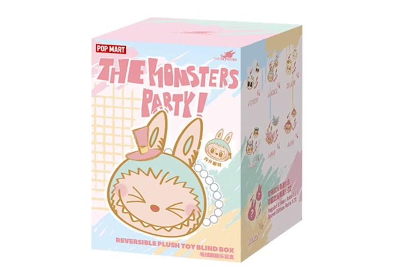 Pop Mart Labubu The Monster Party Series Reversible Plush Doll Single Blind Box