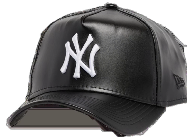 New Era Mens New York Yankees Leather Frame Cap Black