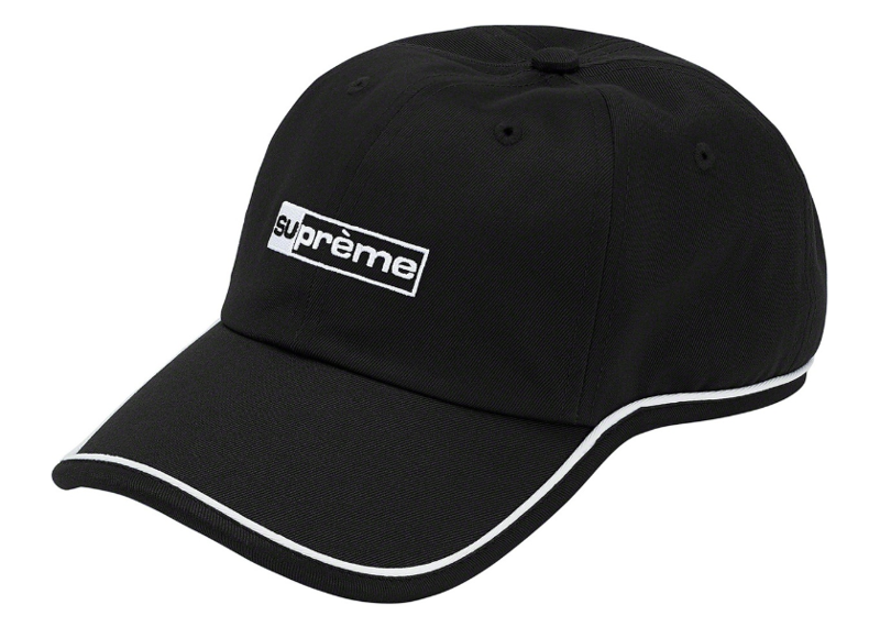 Supreme Piping 6-Panel Black