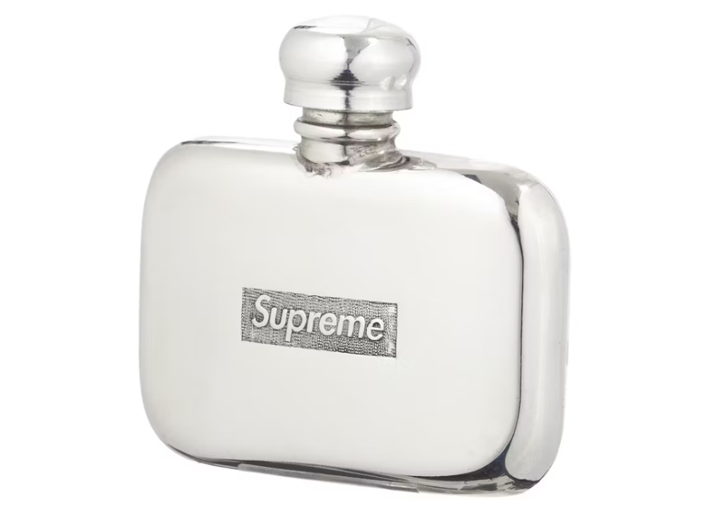 Supreme Pewter Mini Flask Silver
