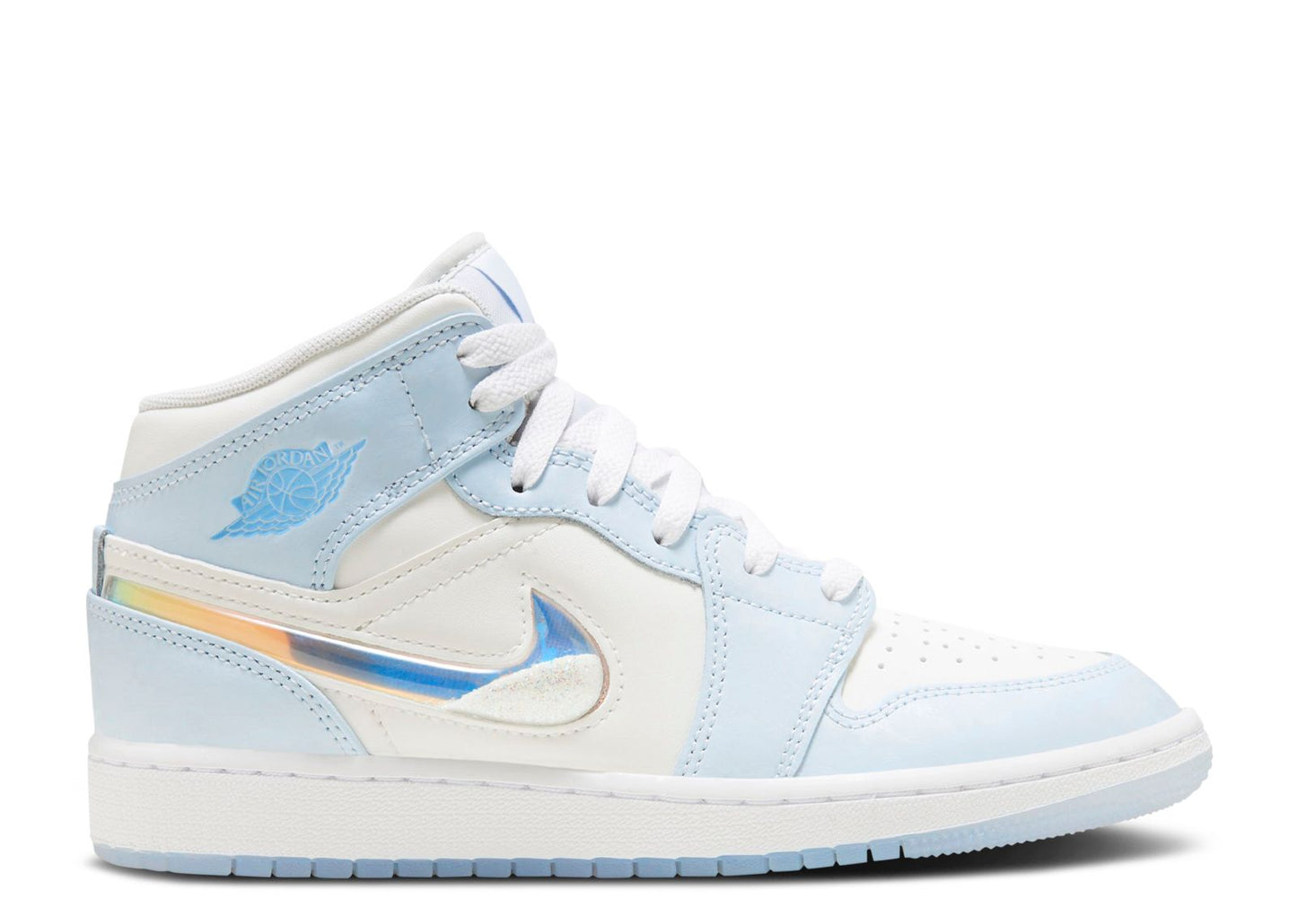 Air Jordan 1 Mid GS Glitter Swoosh