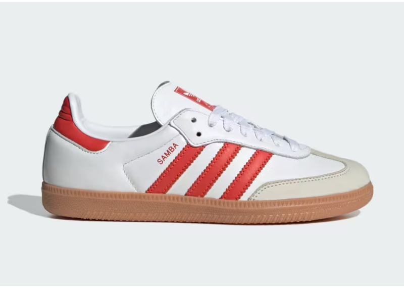 BIG KIDS ADIDAS ORIGINALS SAMBA OG White/Red/Gum