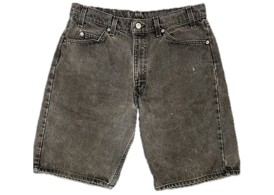 Levis Washed Black Jean Shorts