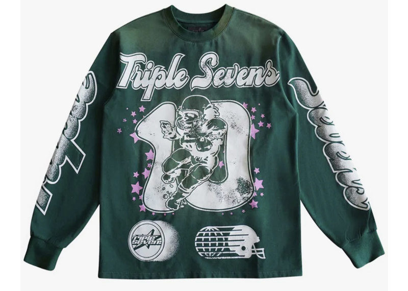 Triple Sevens All Star L/S Tee Forest Green