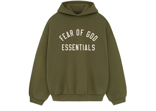 Fear of God Essentials Fleece Hoodie Military