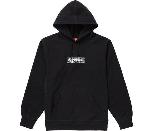 Supreme Bandana Box Logo Hooded Sweatshirt Black