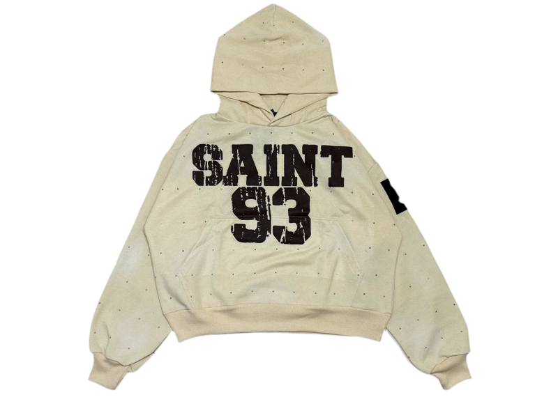 VAMPSTR CREAM RHINESTONE HOODIE