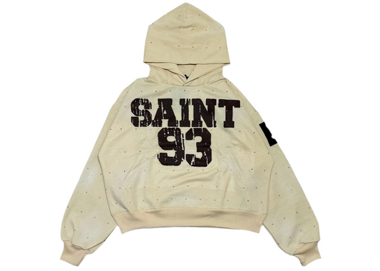 VAMPSTR CREAM RHINESTONE HOODIE