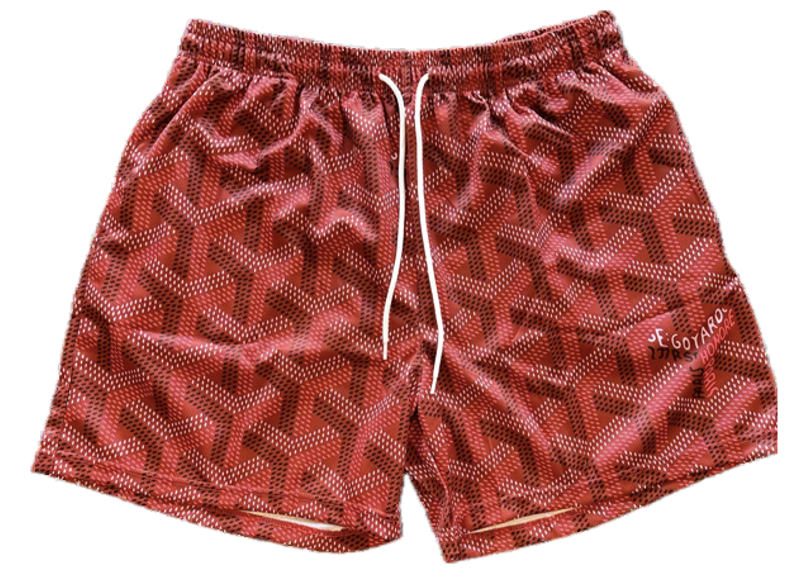 Goyard Print Shorts Red