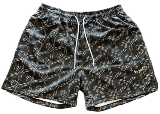 Goyard Print Shorts Black/White