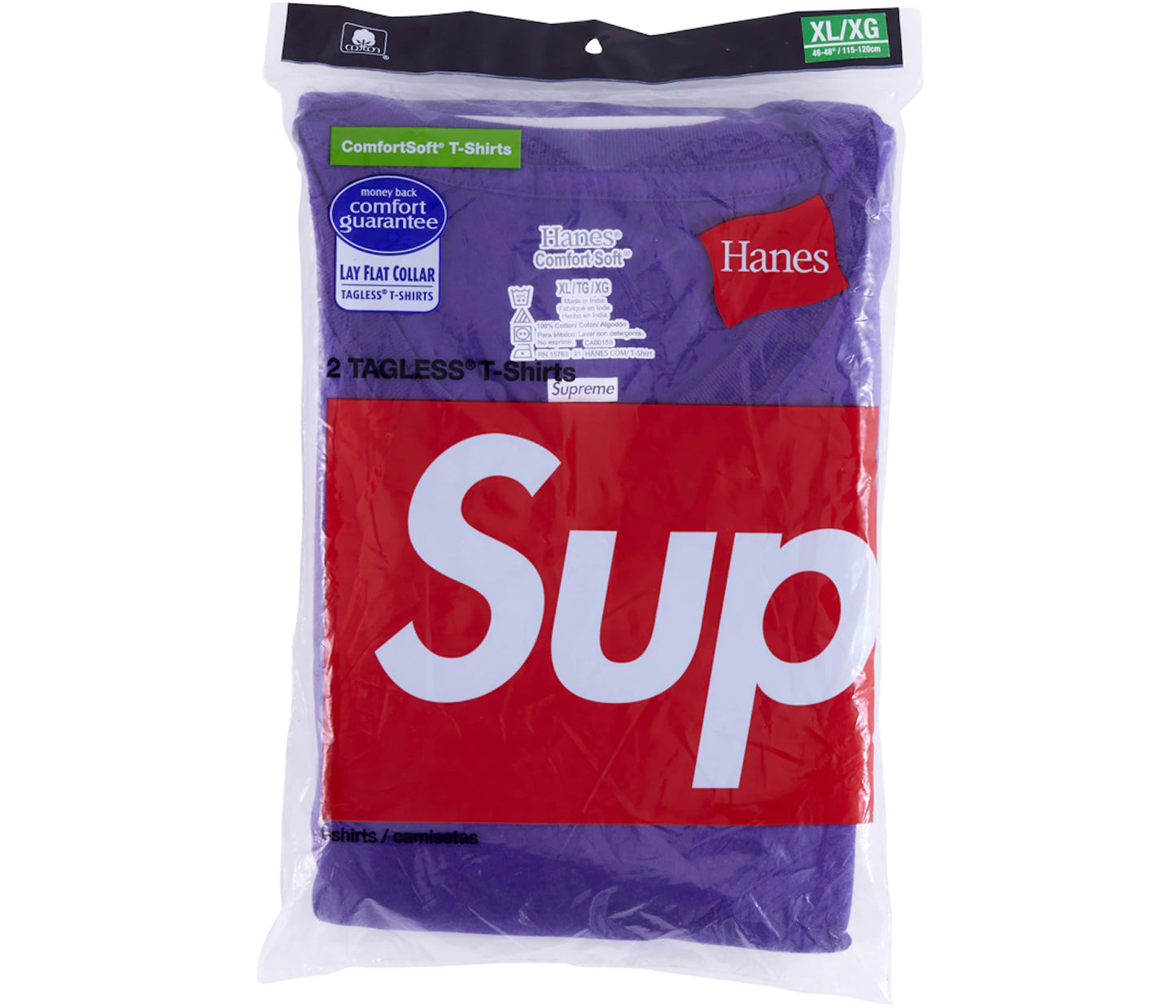 Supreme Hanes Tagless Tees (2 Pack) Purple