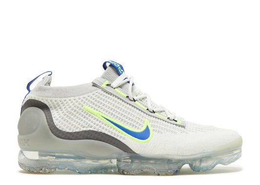 Air Vapormax 2021 Flyknit White Volt Hyper Royal
