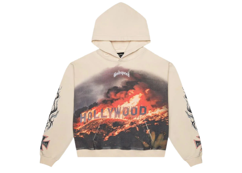 GODSPEED HOLLYWOOD INFERNO HOODIE BONE