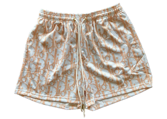 Modern Edge Dior Shorts Peach/White