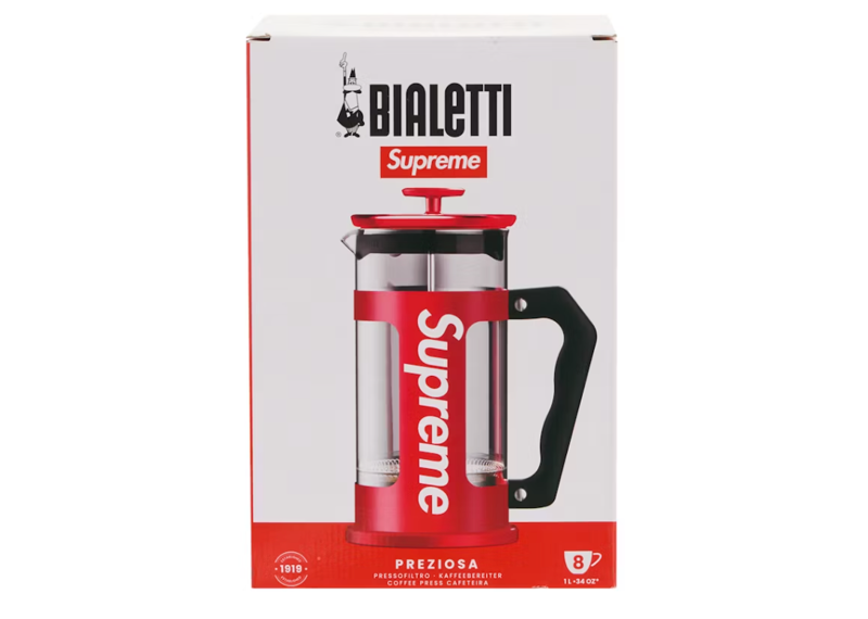 Supreme Bialetti 8-Cup French Press Red