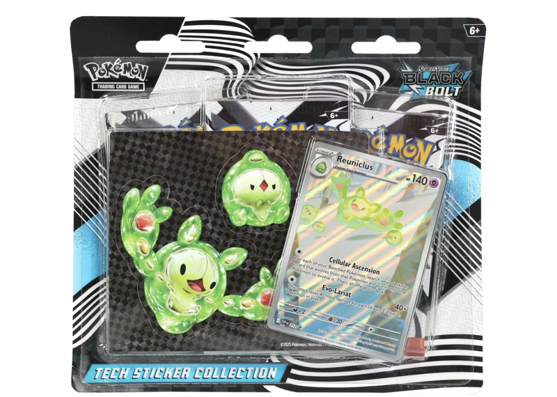 pokemon black bolt tech sticker collection reuniclus