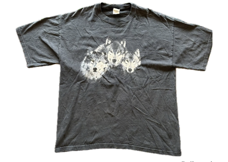 Three Headed Wolf Tee Black