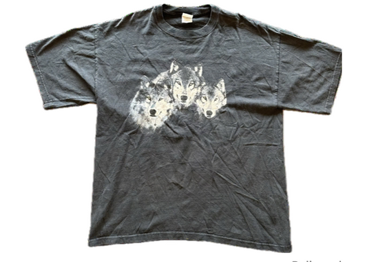 Three Headed Wolf Tee Black