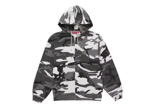 Supreme Work Zip Up Hooded Sweatshirt Snow Camo