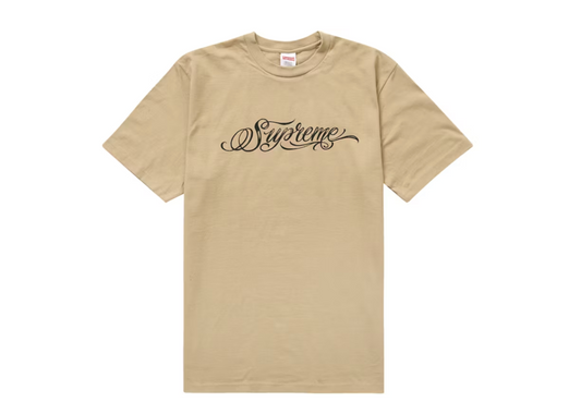 Supreme Script Tee Khaki