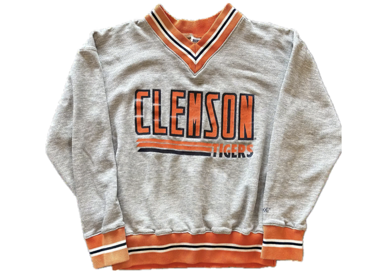 Clemson Tigers Crewneck Heather Grey/Orange