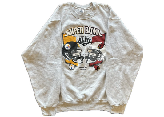 Superbowl Cardinals vs Steelers 2009 Crewneck