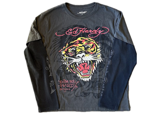 ED Hardy Tiger Twofer L/S Tee
