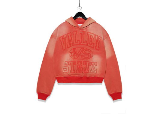 Valley State Pullover Hoodie Red