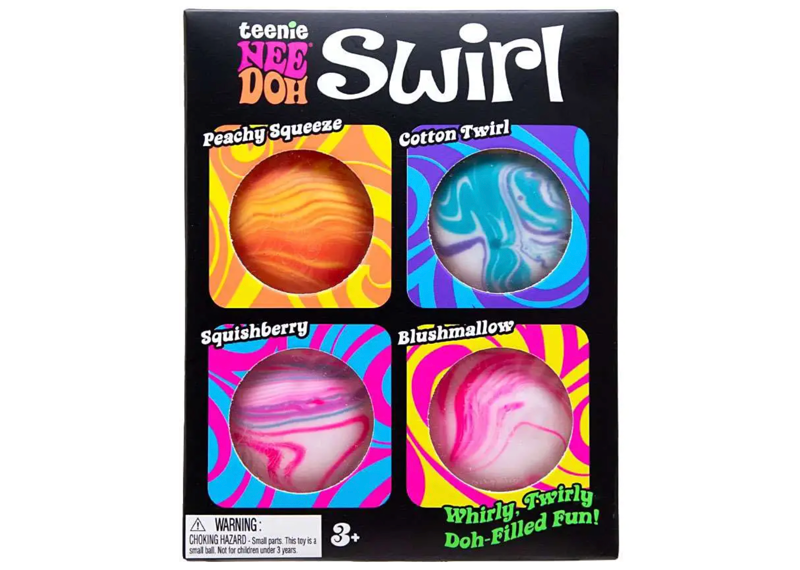 NeeDoh Teenie Swirl Ball 4-Pack