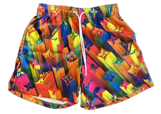 Mr Remade Shorts LV Rainbow