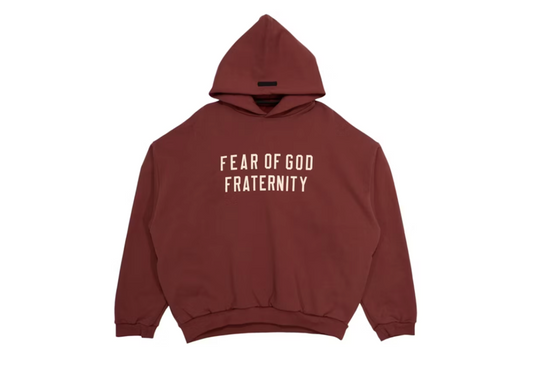 Fear of God Essentials Heavy Fleece Hoodie Crimson