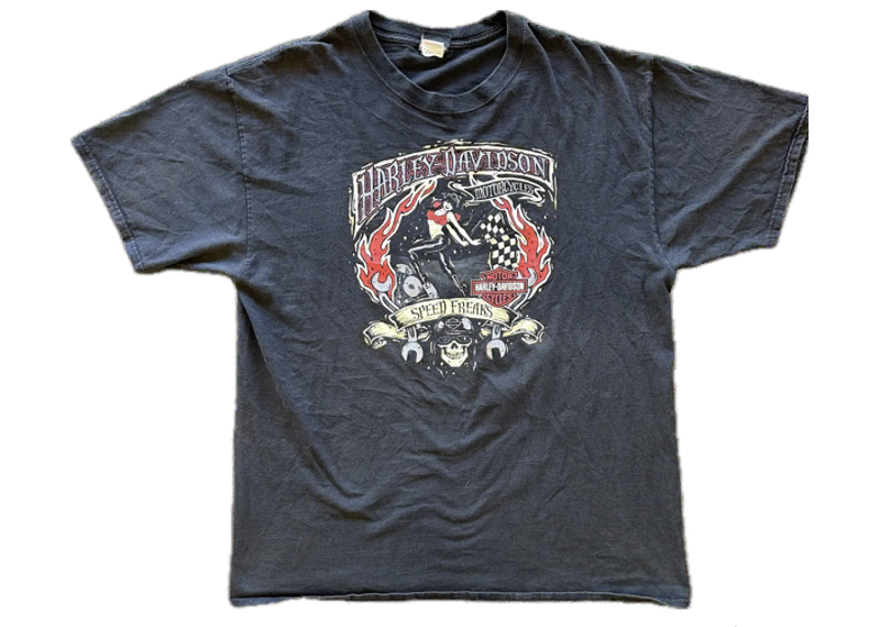 Harley Davidson Motorcycles Speed Freaks Lafayette Vintage Tee