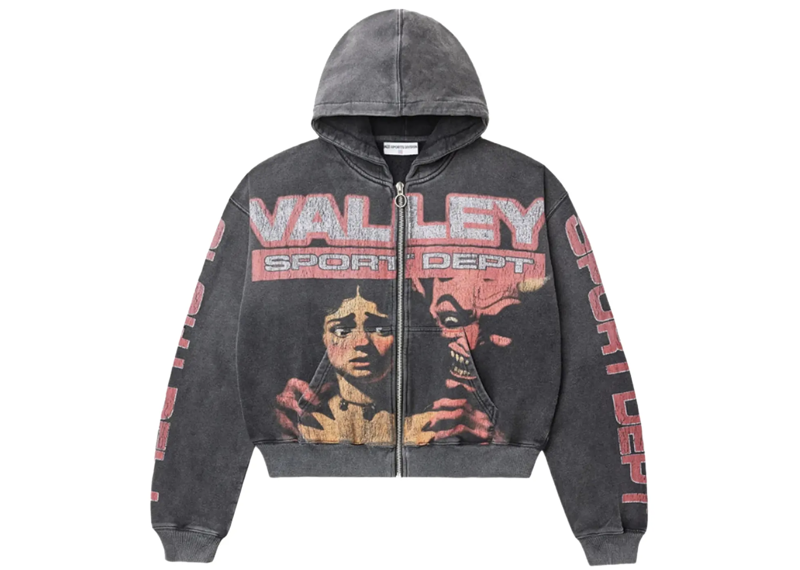 Vale Forever Devils Advocate Zip Up Hoodie Black Red