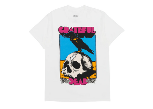 Play Dead Bird Skull Tee White