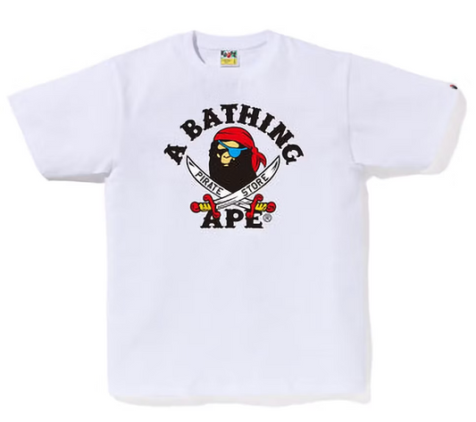 BAPE Ape Pirate Tee White