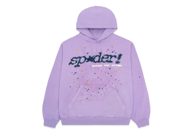 Sp5der Acai Hoodie Purple