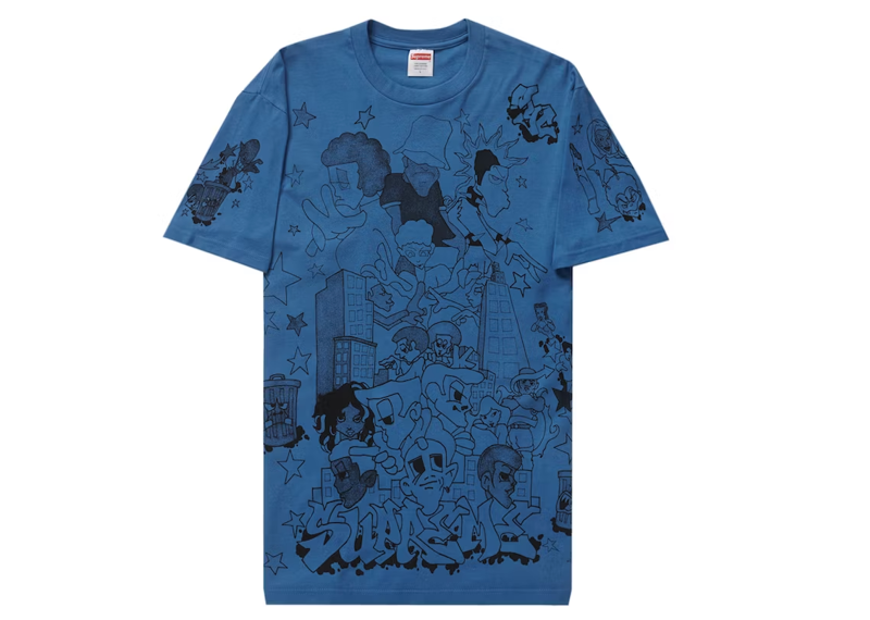 Supreme Downtown Tee Faded Blue