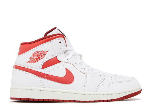 Air Jordan 1 Mid SE White Dune Red