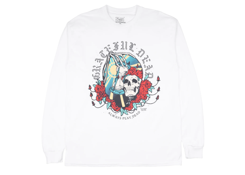 Play Dead Hour Glass L/S Tee White