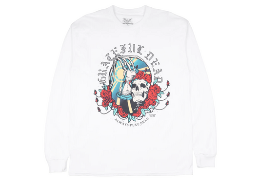 Play Dead Hour Glass L/S Tee White