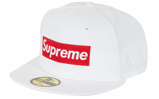 Supreme Money Box Logo New Era Hat White