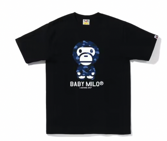 BAPE Color Camo Baby MIlo Tee // Black/Blue