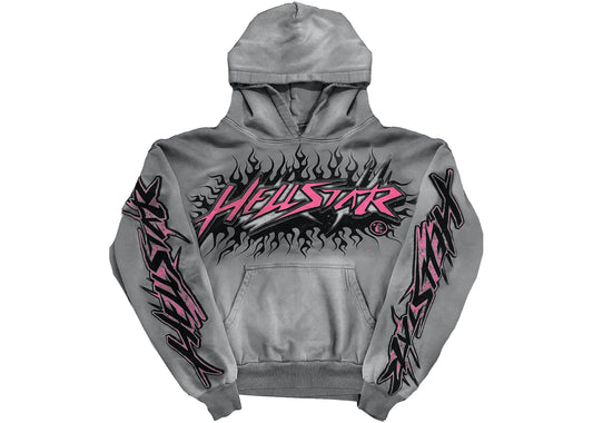 Hellstar Future Flame Hoodie Grey